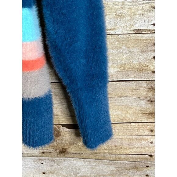 EYELASH SHRUG SWEATER OPEN NECKLINE LONG SLEEVE. SIZE 2 LAYERING CASUAL TEXTURED - Picture 7 of 8